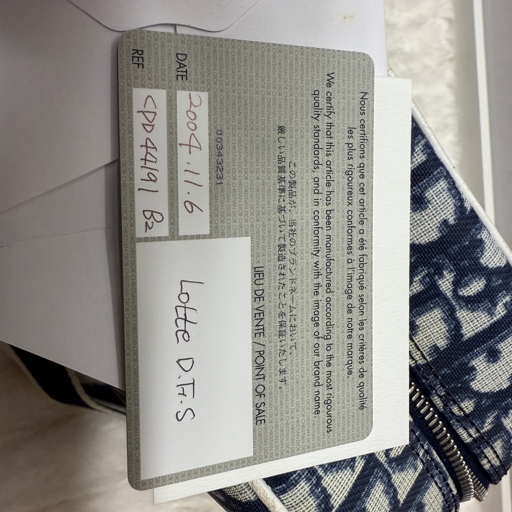 DIOR-BO D 0094 Navy Trotter Crossbody Bag Navy Strap - Picture 14 of 16